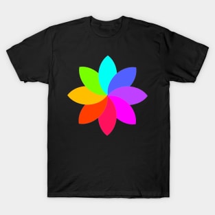Rainbow-flower - flower - flora - graphic T-Shirt